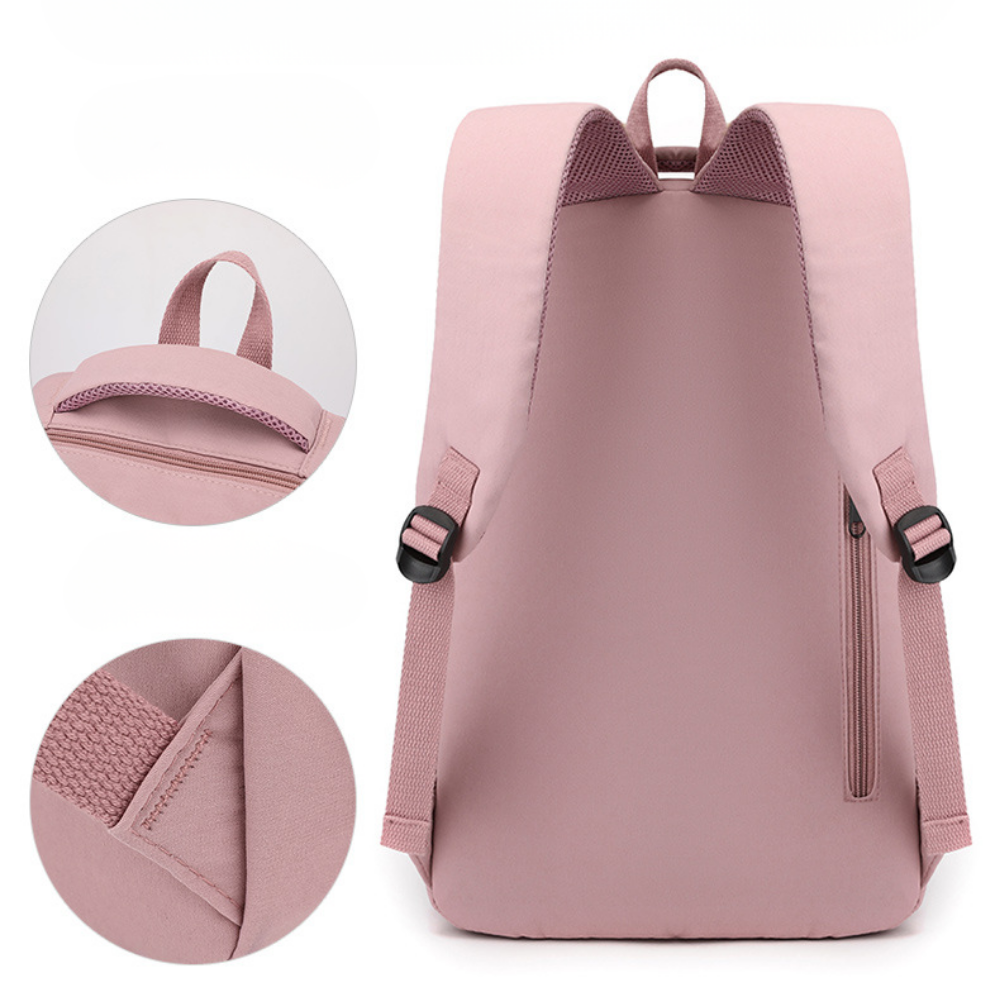 Kids laptop backpack zipper detail