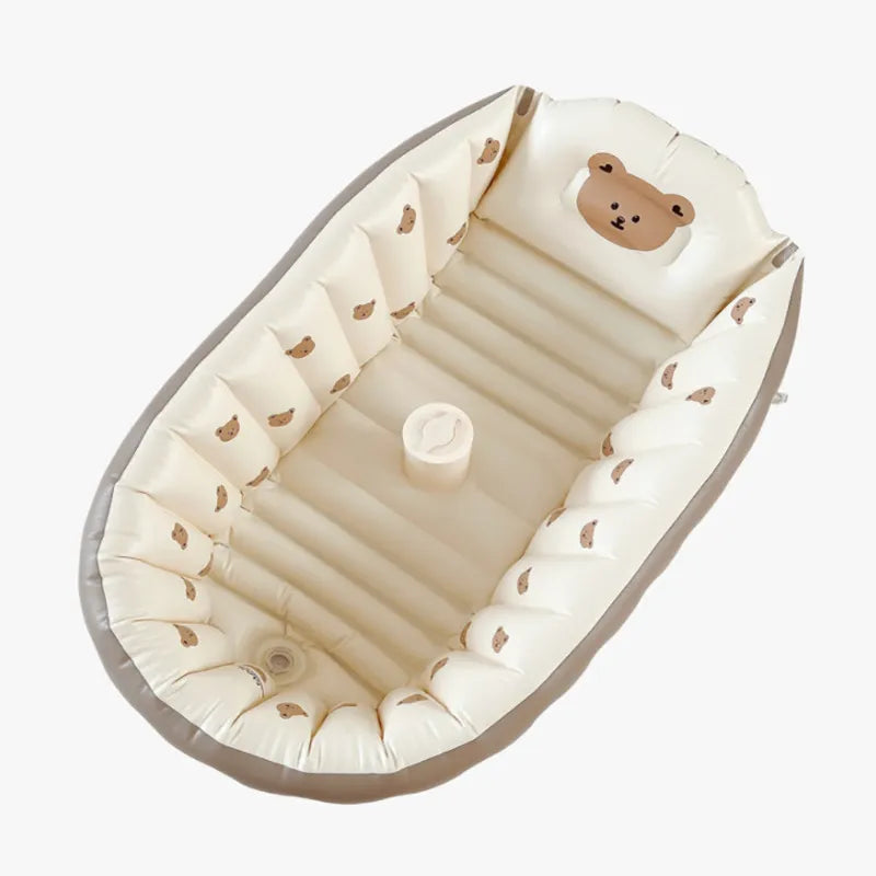 Inflatable baby bath brown bears design