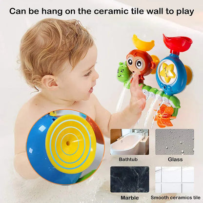 Baby Bath Toy Set with Suction Cups — Water Track Play