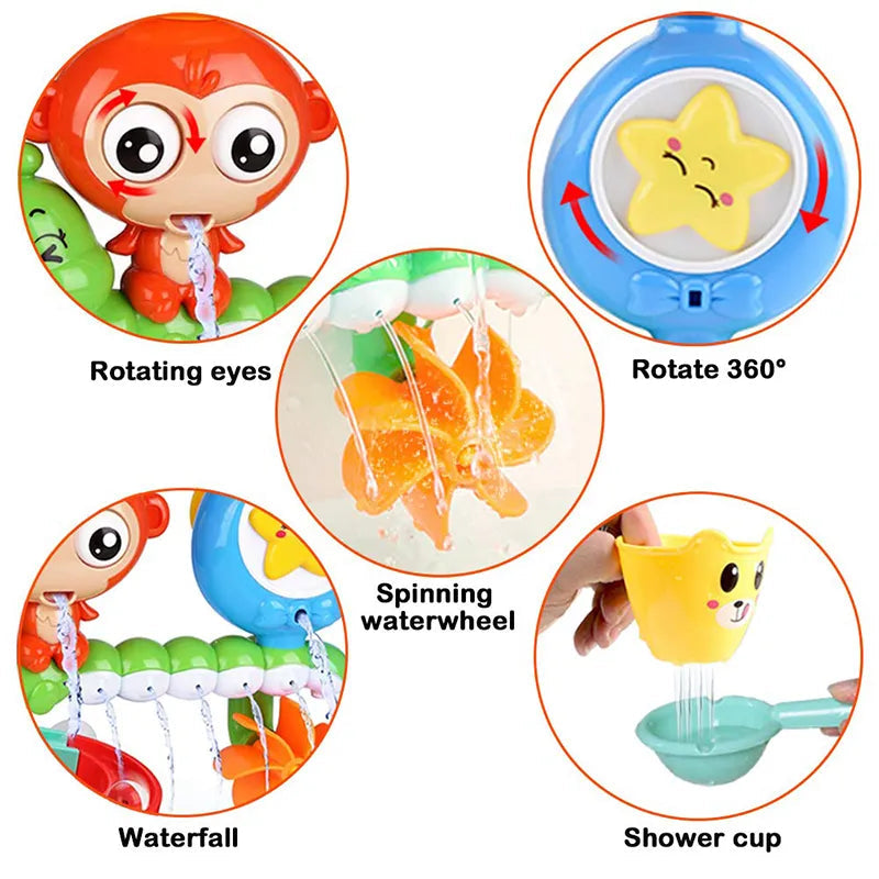 Baby Bath Toy Set with Suction Cups — Water Track Play