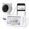 HD WiFi Baby Monitor – 5" Screen, Night Vision, Cry Detection & App