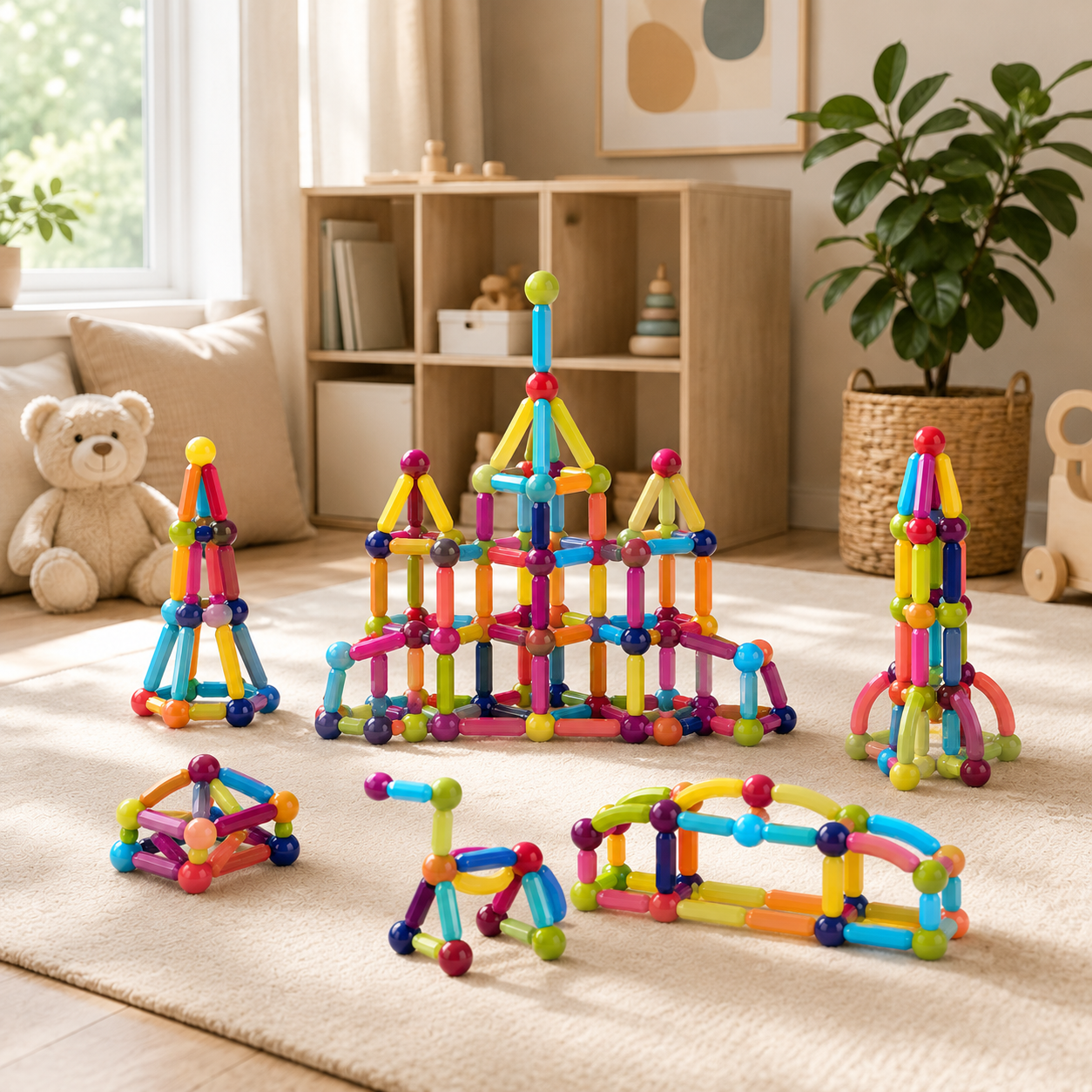 Kids magnetic construction play