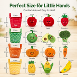 Fruit & Vegetable Baby Sensory Toy – 4-Basket Rattle Set thumbnail 5