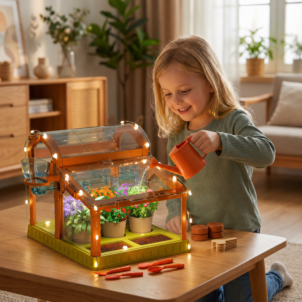 Acryl-Kinder-Gewächshaus – Set zum Pflanzenanbau drinnen