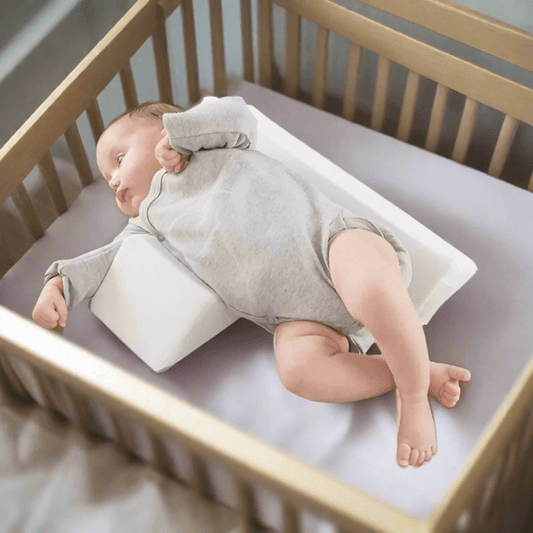 Baby side sleep support cushion in white