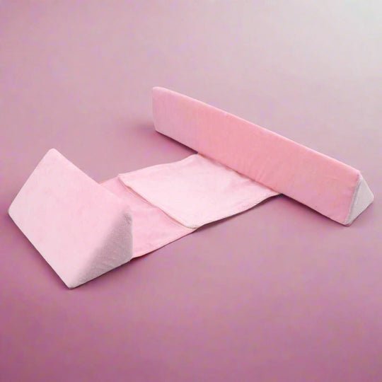 Baby side sleep support cushion in pink