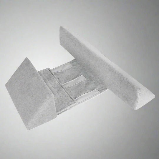 Baby side sleep support cushion in grey