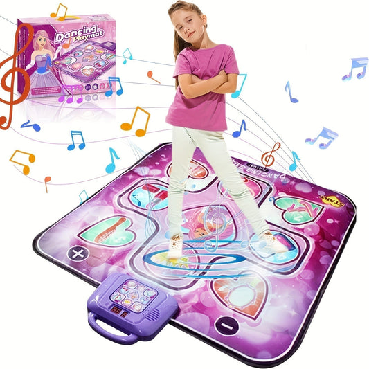 Interactive kids dance mat with scoring system
