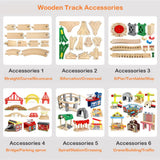 Wooden Train Track Expansion Set – Beech Wood, Multiple Layouts thumbnail 1