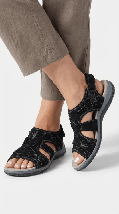 Flat Sandal Women – Cross-Strap Multi-Strap & Cushioned Sole, Patio Season Everyday Summer