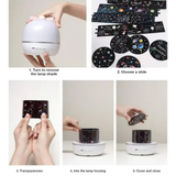 Star Projector Night Light with 6 Slide Films thumbnail 6