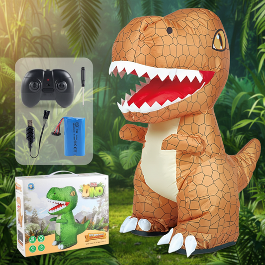 Brown inflatable RC T-Rex walking dinosaur toy