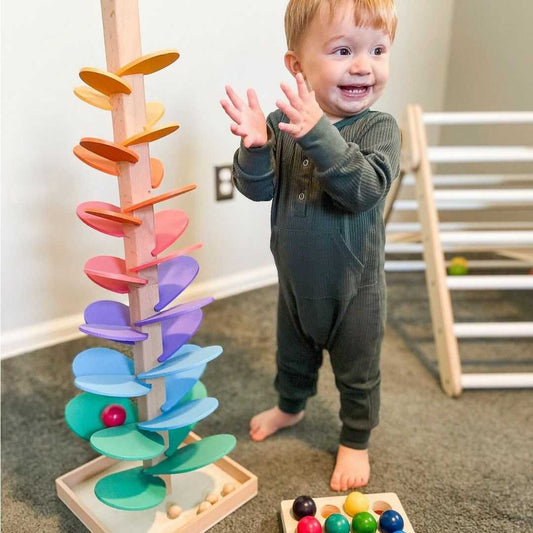 Wooden rainbow sound tower Discover Set 29 cm