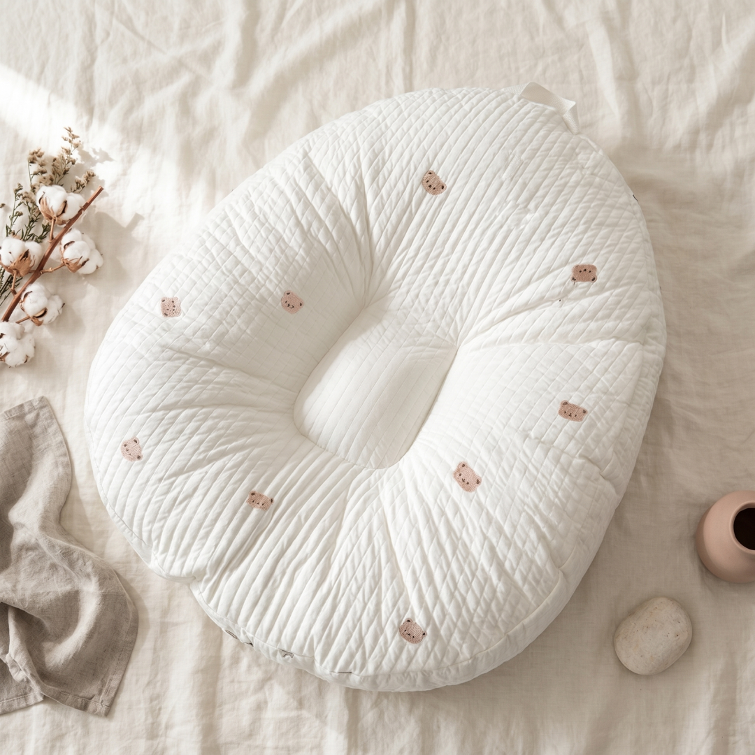Soft nest baby lounger cushioned edges detail
