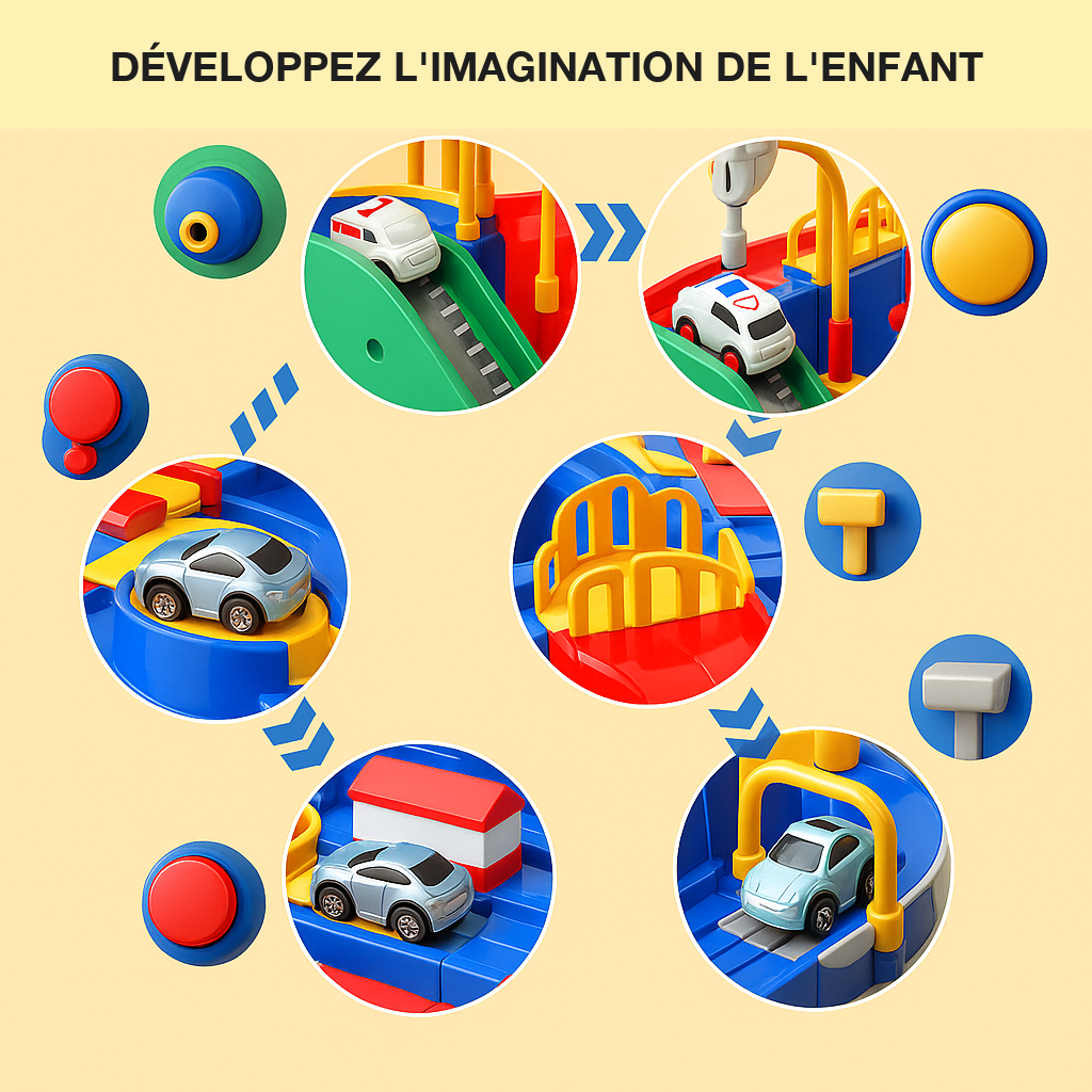 Développez l'imagination de l'enfant — race track activity overview