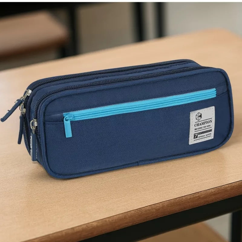 Multi-layer canvas pencil case