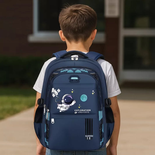 High capacity waterproof space school backpack main