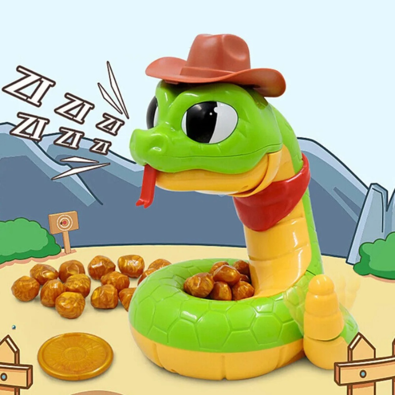 Electric snake treasure grab game with cowboy theme