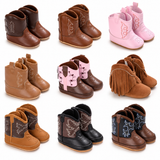 Baby First-Walker Cowboy Boots, Soft Sole Western Style thumbnail 1