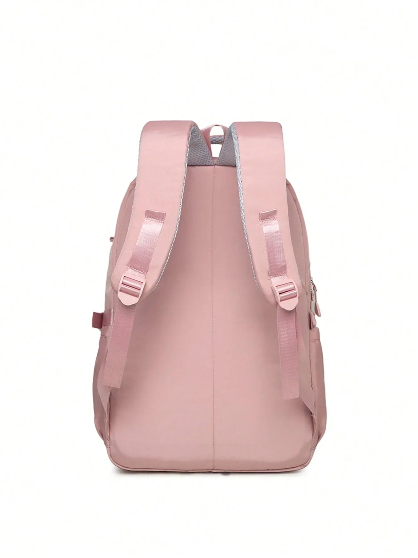 Pink girls' school backpack styled view