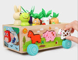 Wooden Vegetable Sorting Toy with Farm Animal Cart thumbnail 5