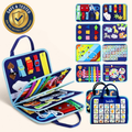 Toddla Montessori Busy Board – 30+ Activities, Screen-Free Travel Toy