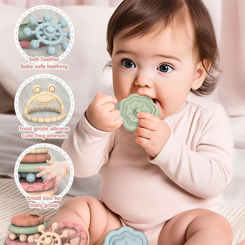 Silicone Stacking Teething Toy benefits