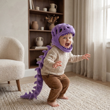 Kids Dinosaur Skull Plush Hood – Skeleton Spine Dress-Up thumbnail 4