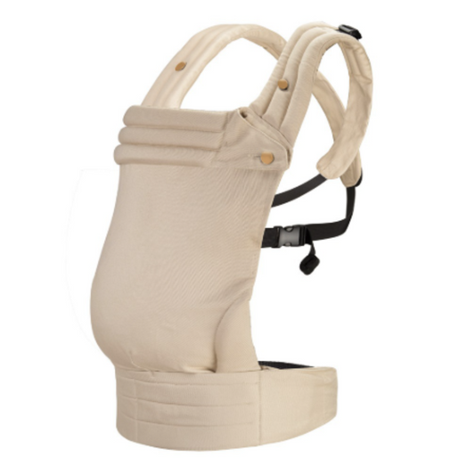 Ergonomic baby carrier with M-position hip support