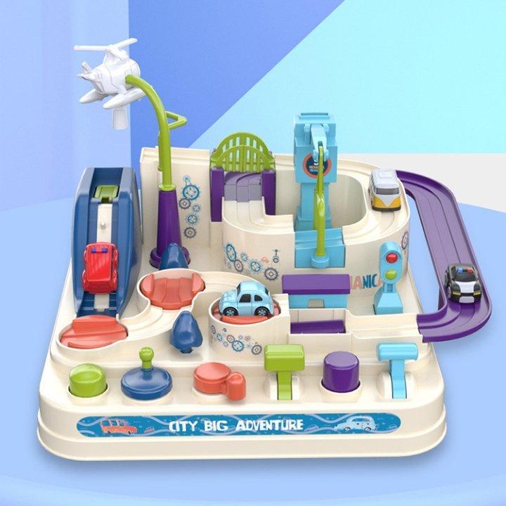 Kids Race Track Adventure Set pearl white version