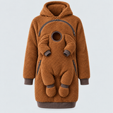 Babywearing Hoodie for Mum and Baby, 2-in-1 Teddy Fleece miniatura 4