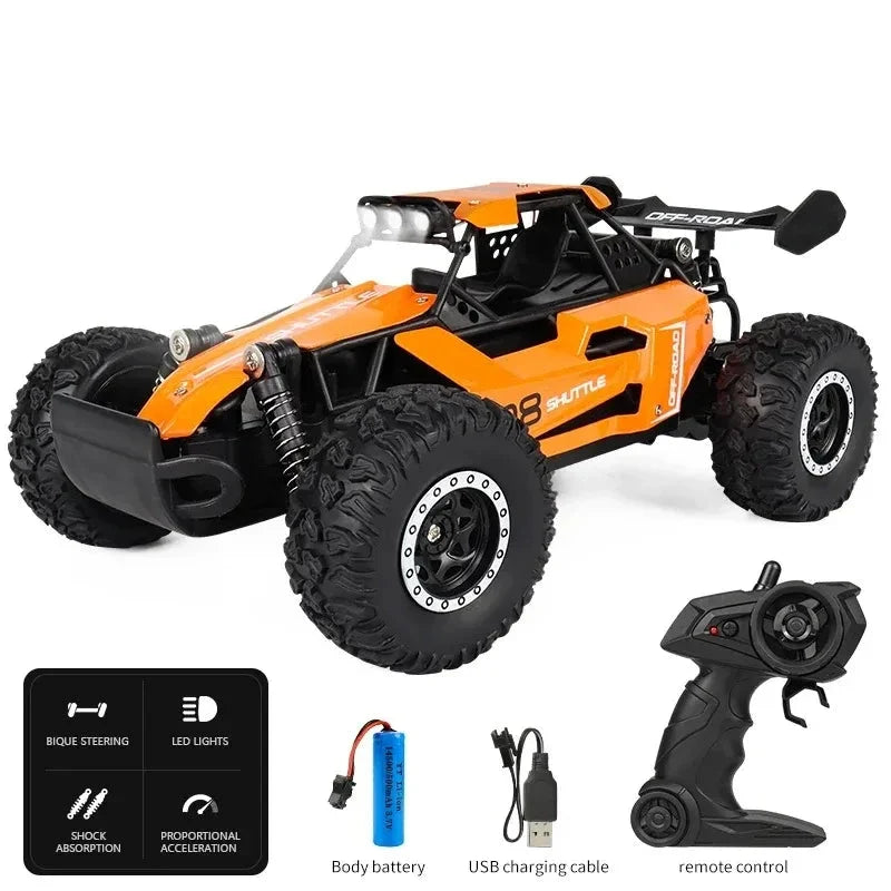 SpeedRacer X16 – RC Car 1:16 Scale with LED Lights, 2WD & 20 km/h