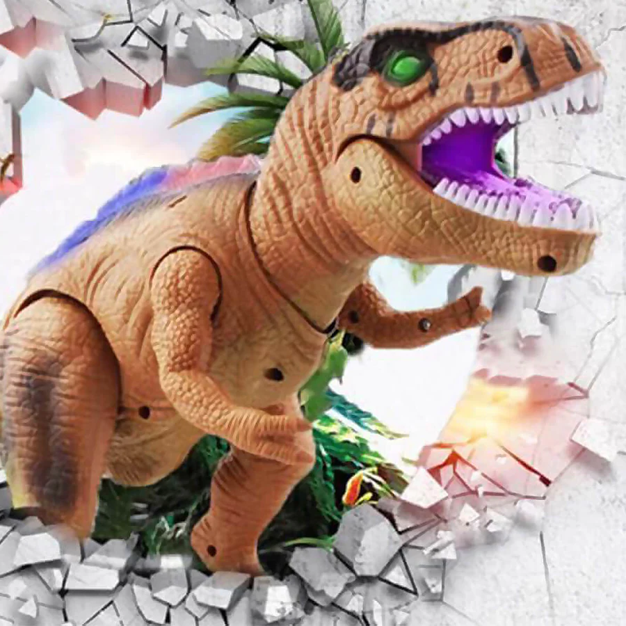 Remote control walking dinosaur toy