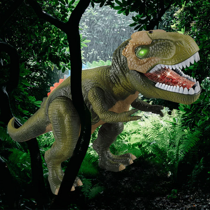 Remote control walking dinosaur toy