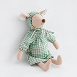 Soft Plush Bunny & Mouse Doll, Dressed Animal Toy for Kids thumbnail 4