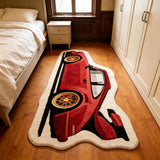 Car-Shaped Plush Bedroom Rug - Kids Room Runner, 60x130cm thumbnail 4