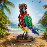 Pirate Parrot Building Block Model – Creative Animal Brick Set for Room Decor thumbnail 6