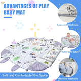 4-in-1 Baby Activity Play Mat | Foldable with Bunny Pillow, Mirror & Hanging Toys thumbnail 5
