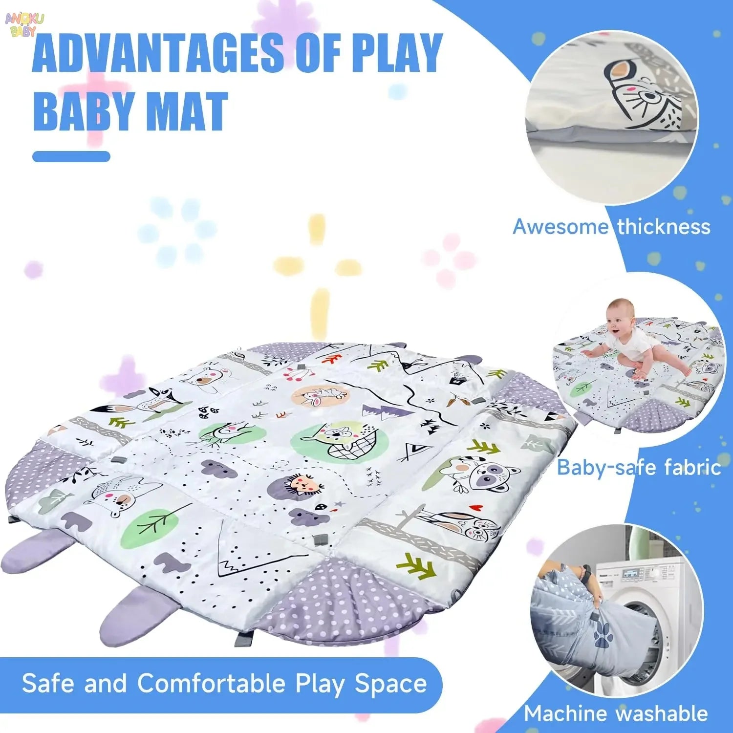 Baby play mat advantages thickness fabric washable