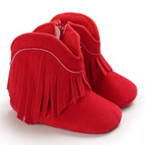 Bottes de cowboy pour bébé, style western à semelle souple miniature 6
