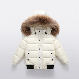 Kids Shiny Down Jacket with Faux Fur Hood - Boys Girls Winter Puffer Coat thumbnail 5