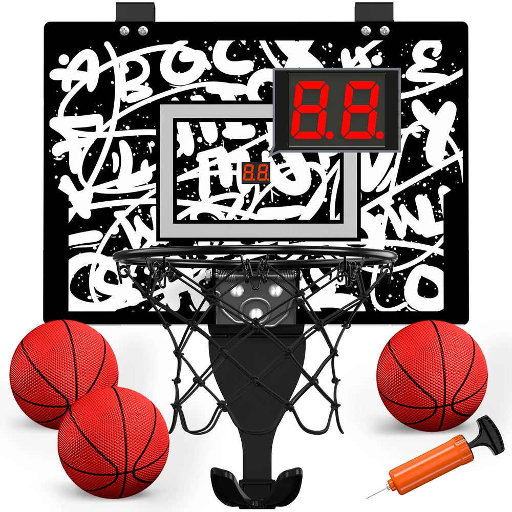Mini Basketball Hoop Set with Scoreboard & 3 Balls