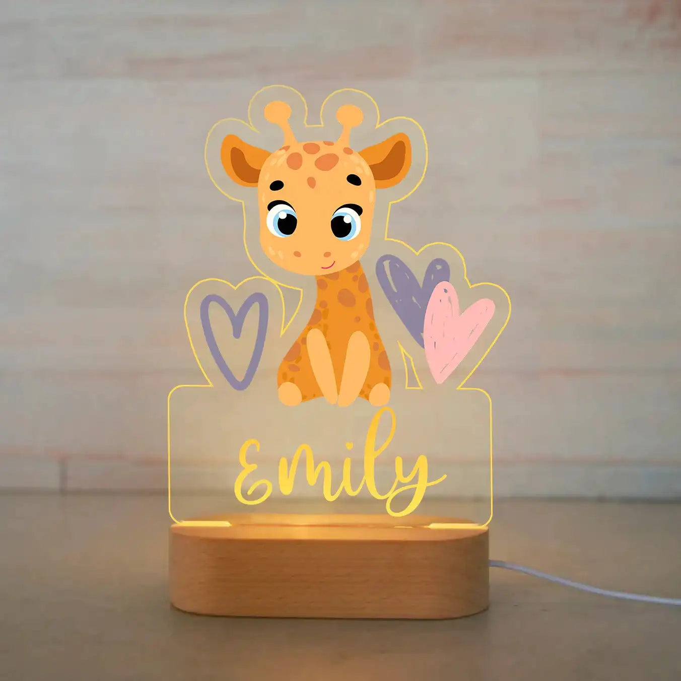 Personalized Animal Name Night Light for Kids