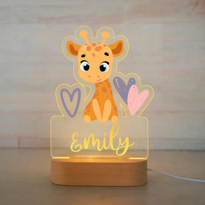 Personalized Animal Name Night Light for Kids