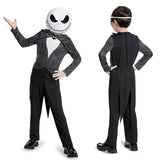 Boys Pinstripe Skeleton King Costume with Mask thumbnail 1