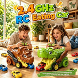 RC Dinosaur Eating Car, Magnetic Mini Cars Included thumbnail 3