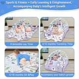 4-in-1 Baby Activity Play Mat | Foldable with Bunny Pillow, Mirror & Hanging Toys thumbnail 4