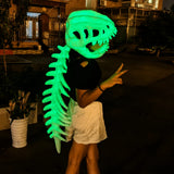 Glow in the Dark Dinosaur Skeleton Headpiece Costume thumbnail 4