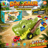 RC Dinosaur Eating Car, Magnetic Mini Cars Included thumbnail 1