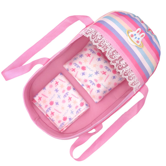 Portable doll crib playset, with doll
